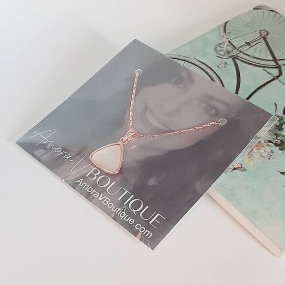 2/$40 Ladies Triangular Opal Necklace - Picture 9 of 11